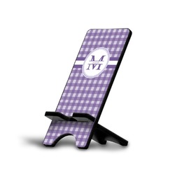 Gingham Print Cell Phone Stand (Large) (Personalized)