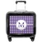 Gingham Print Pilot Bag Luggage with Wheels