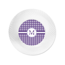 Gingham Print Plastic Party Appetizer & Dessert Plates - 6" (Personalized)