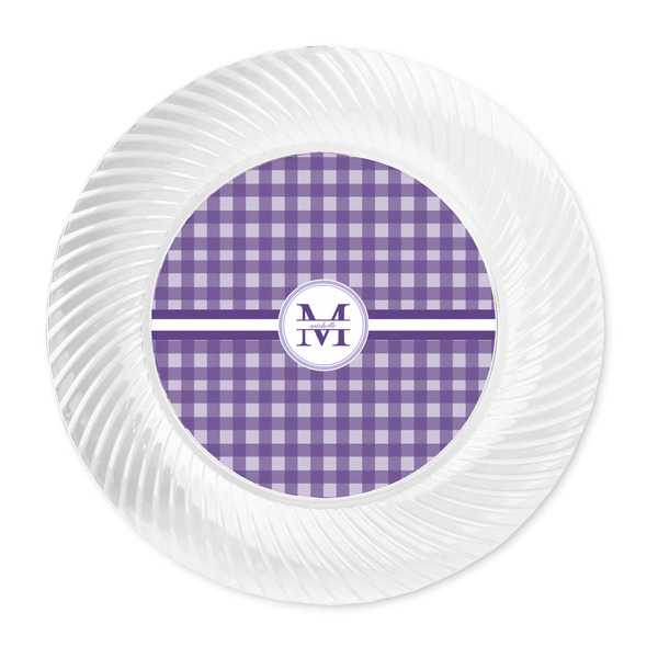 Gingham Print Plastic Party Dinner Plates - Approval