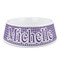 Gingham Print Plastic Dog Bowl - Medium (Personalized)
