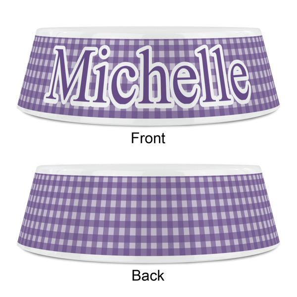 Gingham Print Plastic Pet Bowls - Small - APPROVAL