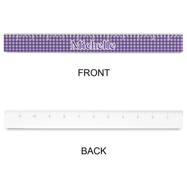 Gingham Print Plastic Ruler - 12" - APPROVAL