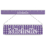 Gingham Print Plastic Ruler - 12" (Personalized)