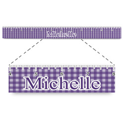 Gingham Print Plastic Ruler - 12" (Personalized)