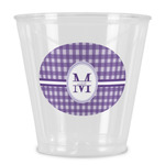 Gingham Print Plastic Shot Glass (Personalized)