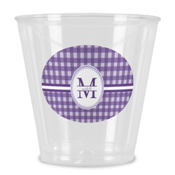 Gingham Print Plastic Shot Glass (Personalized)
