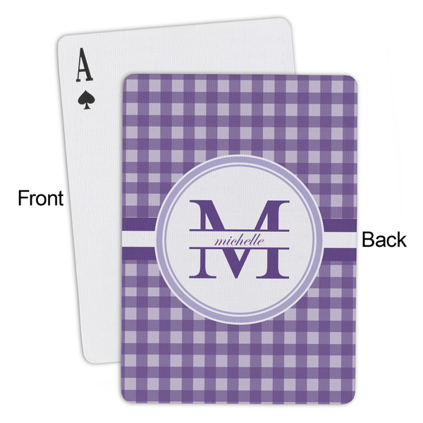 Gingham Print Playing Cards - Approval