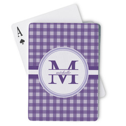 Gingham Print Playing Cards (Personalized)