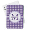 Gingham Print Playing Cards - Front View