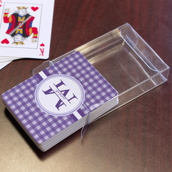 Gingham Print Playing Cards - In Package