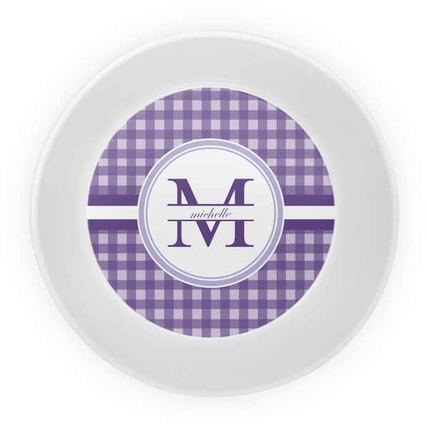 Gingham Print Melamine Bowl - Center