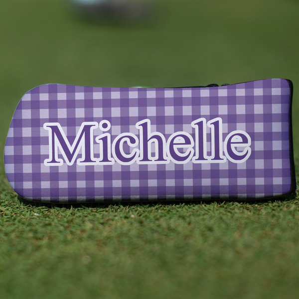 Custom Gingham Print Blade Putter Cover (Personalized)