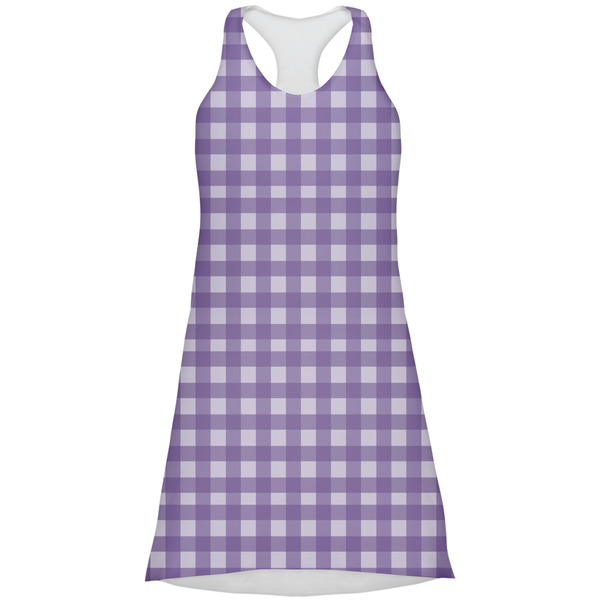 Custom Gingham Print Racerback Dress - X Small