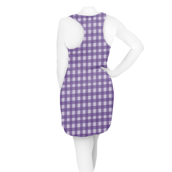 Gingham Print Racerback Dress - On Model - Back