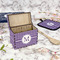 Gingham Print Recipe Box - Full Color - In Context