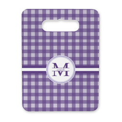 Gingham Print Rectangular Trivet with Handle (Personalized)