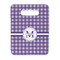 Gingham Print Rectangle Trivet with Handle - FRONT