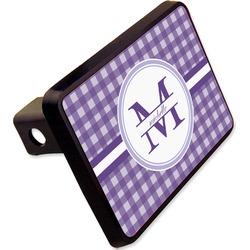 Gingham Print Rectangular Trailer Hitch Cover - 2" (Personalized)