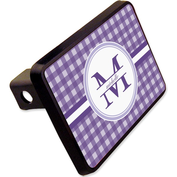 Custom Gingham Print Rectangular Trailer Hitch Cover - 2" (Personalized)