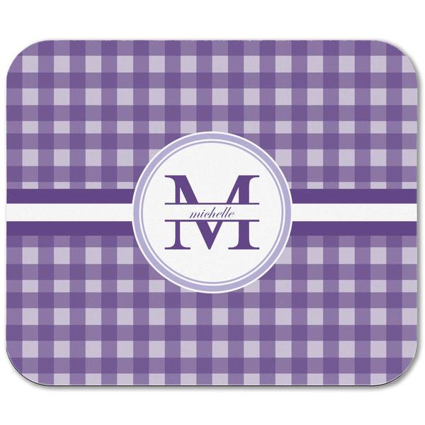 Gingham Print Rectangular Mouse Pad - APPROVAL