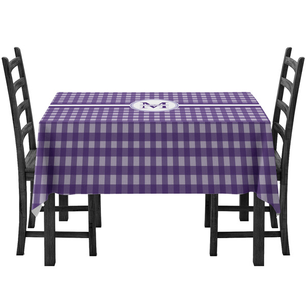 Gingham Print Rectangular Tablecloths - Side View