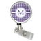 Gingham Print Retractable Badge Reel (Personalized)