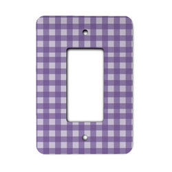 Gingham Print Rocker Style Light Switch Cover - Single Switch