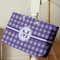 Gingham Print Large Rope Tote - Life Style