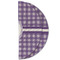 Gingham Print Round Linen Placemats - HALF FOLDED (double sided)