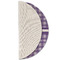 Gingham Print Round Linen Placemats - HALF FOLDED (single sided)