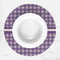 Gingham Print Round Linen Placemats - LIFESTYLE (single)