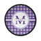 Gingham Print Round Patch