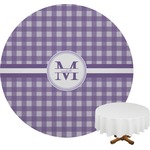 Gingham Print Round Tablecloth (Personalized)