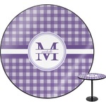 Gingham Print Round Table - 24" (Personalized)