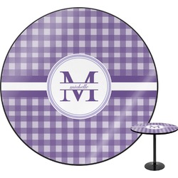 Gingham Print Round Table - 30" (Personalized)