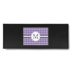 Gingham Print Rubber Bar Mat (Personalized)
