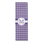 Gingham Print Runner Rug - 2.5'x8' w/ Name and Initial