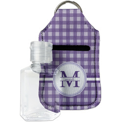 Gingham Print Hand Sanitizer & Keychain Holder - Small (Personalized)