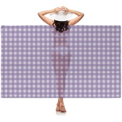 Gingham Print Sheer Sarong
