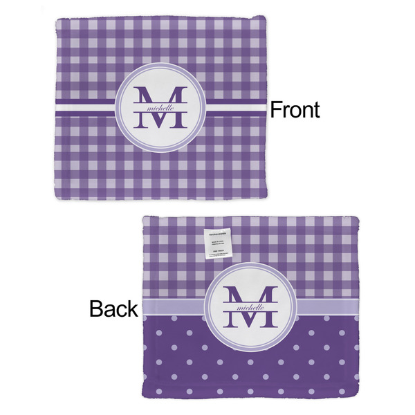 Gingham Print Security Blanket - Front & Back View