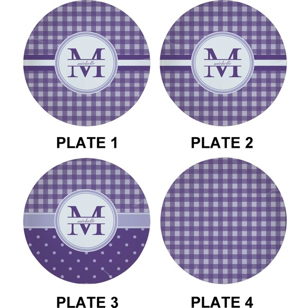 Gingham Print Set of Appetizer / Dessert Plates (Approval)