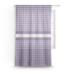Gingham Print Sheer Curtain - 50"x84"