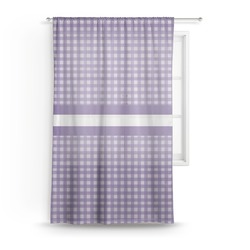 Gingham Print Sheer Curtain