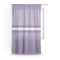Gingham Print Sheer Curtain With Window and Rod