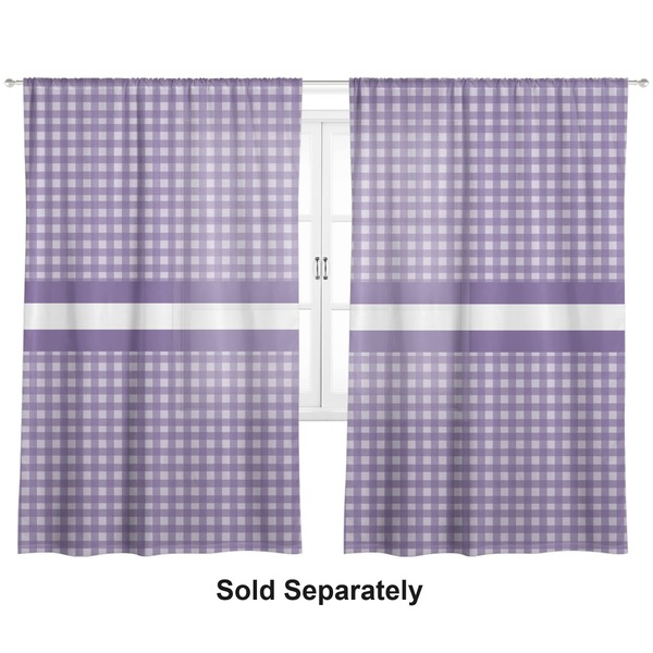 Gingham Print Sheer Curtains