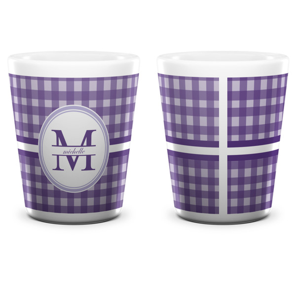 Gingham Print Shot Glass - White - APPROVAL