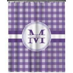 Gingham Print Extra Long Shower Curtain - 70"x84" (Personalized)