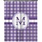 Gingham Print Extra Long Shower Curtain - 70"x84" (Personalized)