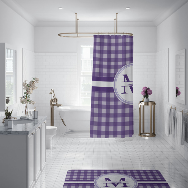 Gingham Print Shower Curtain - Custom Size